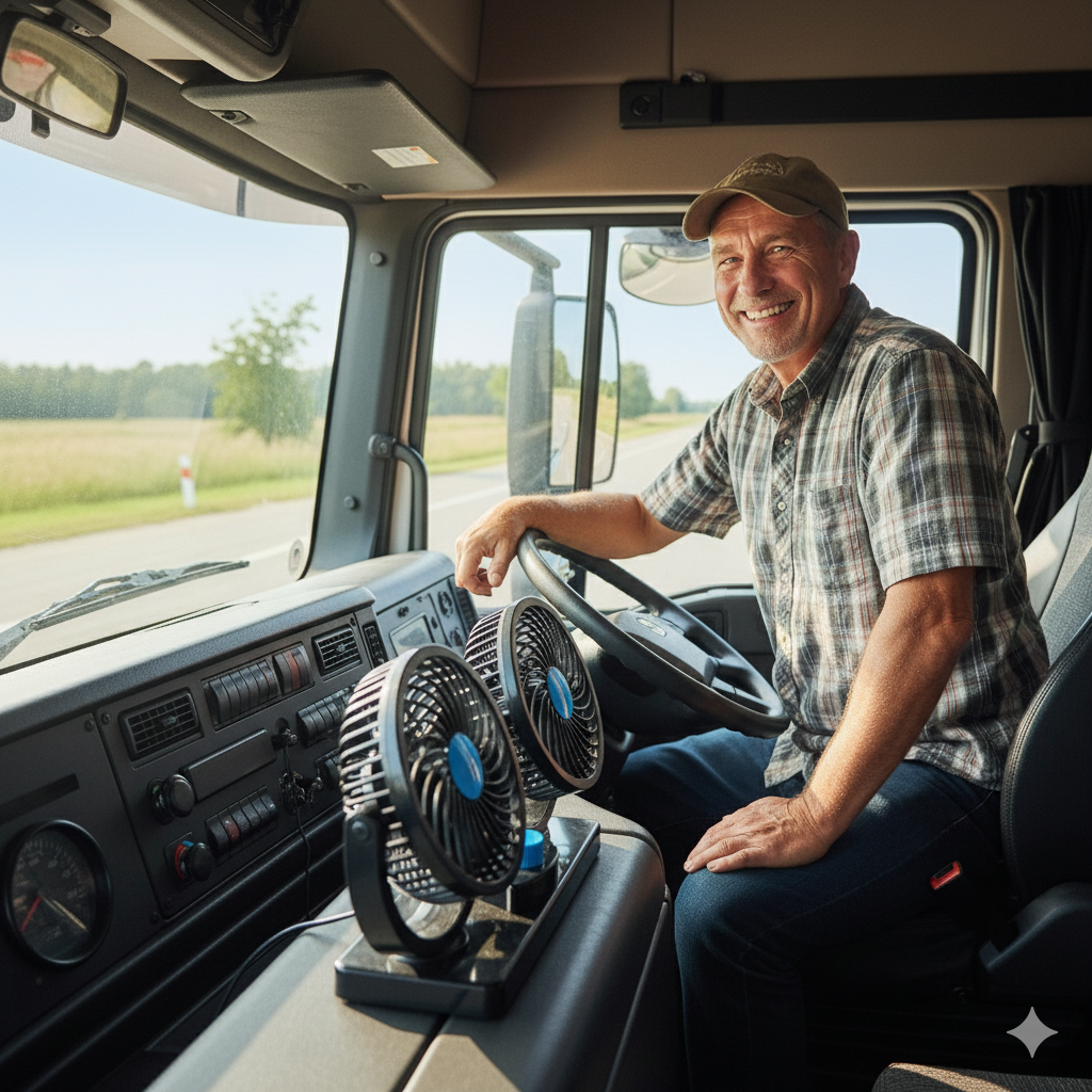 VENTILADOR DOBLE PARA AUTO Y CAMIÓN